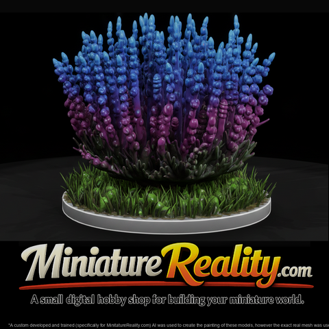 Flowering Glasswort Bush on Grass Base
