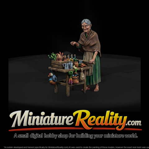 Medieval Market Vendor — Stylized