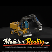 Liebherr A900 Zweiwegebagger (Rail‑Road Excavator) miniature, three-quarter view — thumbnail 3