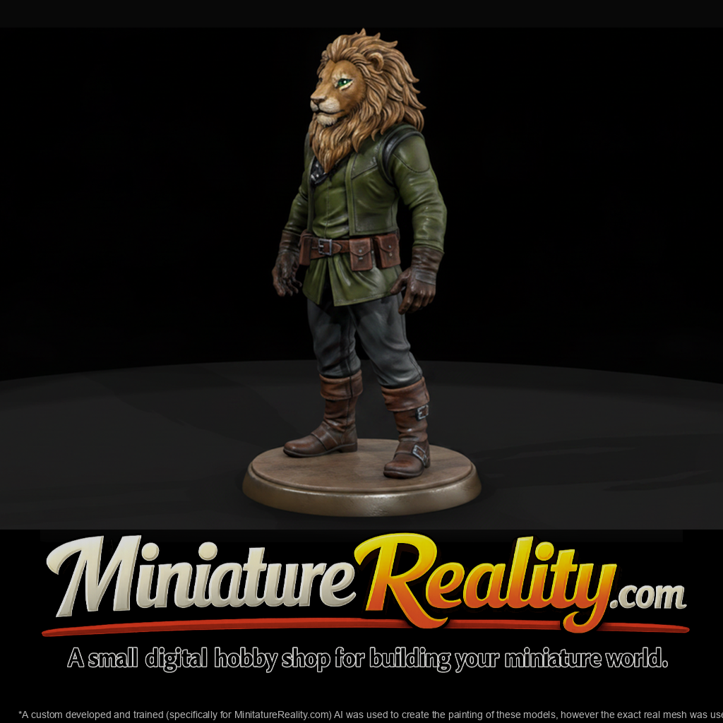 Lion Anthro Adventurer in a Field Jacket