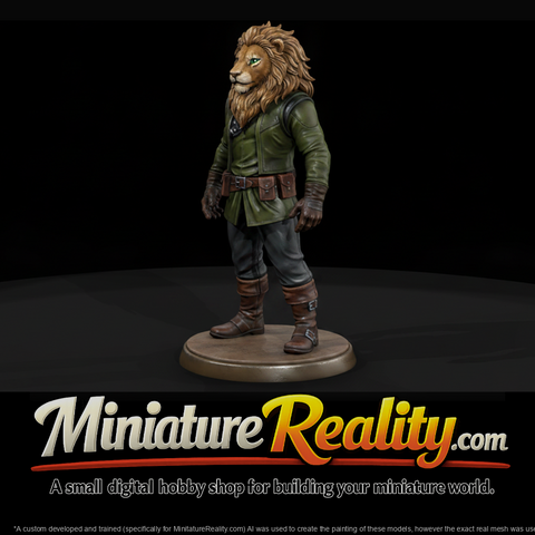 Lion Anthro Adventurer in a Field Jacket