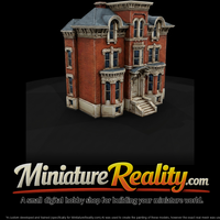 Detailed Victorian Townhouse miniature, three-quarter view — thumbnail 5