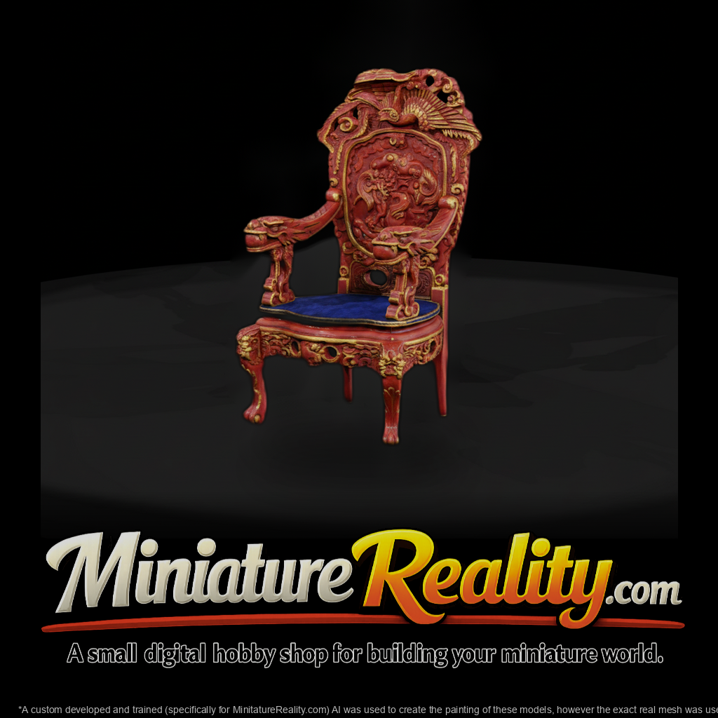 Ornate Carved Imperial Dragon Throne
