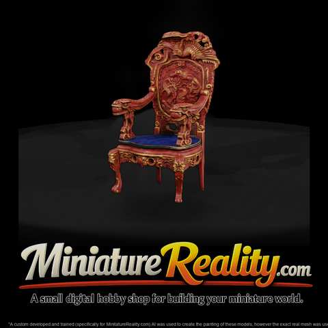Ornate Carved Imperial Dragon Throne
