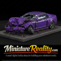 Wrecked Purple Sports Coupe — thumbnail 1