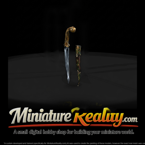 Ornate Fantasy Dagger & Scabbard
