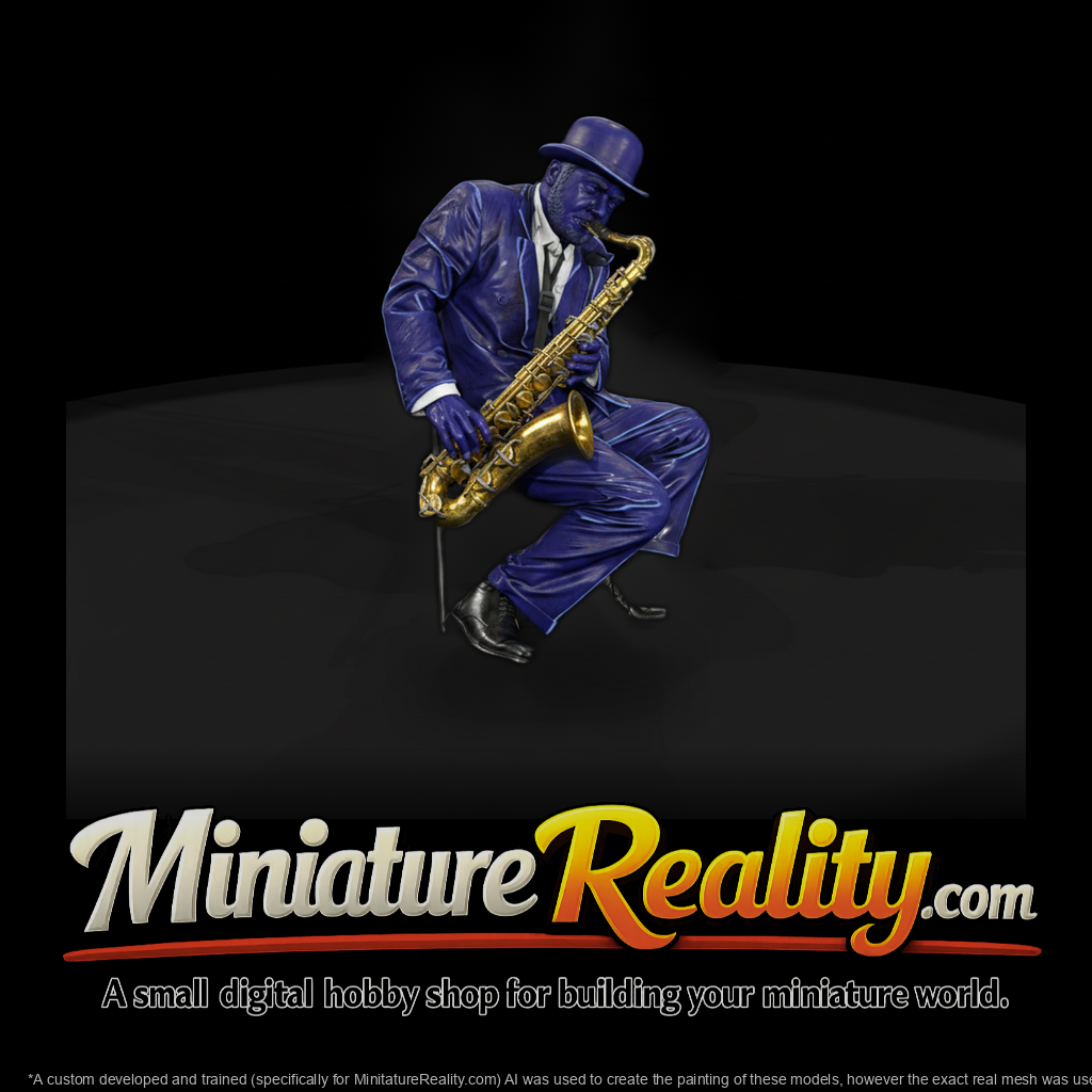 Seated Jazz Saxophonist
