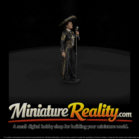 Mariachi Singer at the Microphone