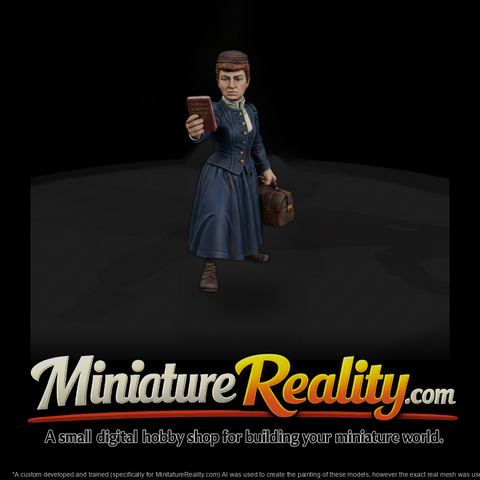 Hist 0183 Historical Nellie Bly Miniature Figure