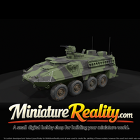 Stryker Infantry Carrier Vehicle miniature, three-quarter view — thumbnail 3