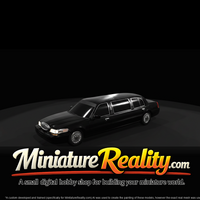 1999 Lincoln Town Car Limousine miniature, three-quarter view — thumbnail 3