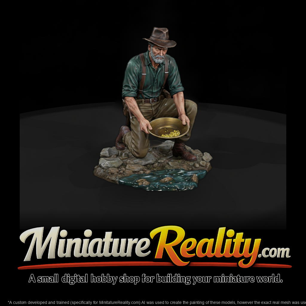 Prospector Panning for Gold