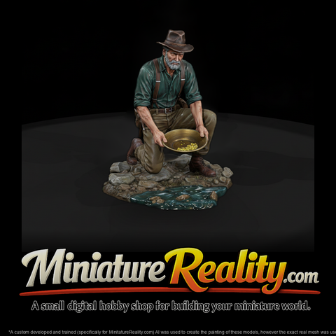 Prospector Panning for Gold