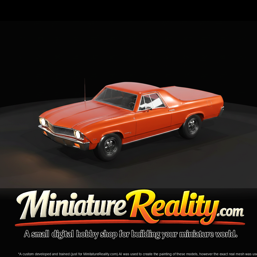 1968 Chevrolet El Camino Mk III SS 396 miniature, three-quarter view