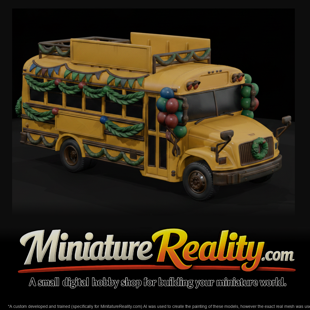 School Bus Decorated for a Parade