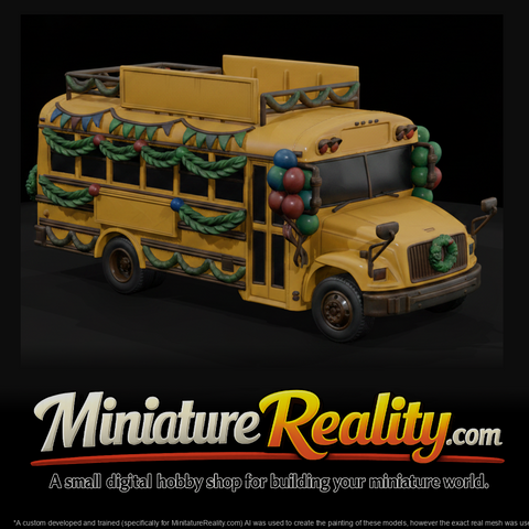 School Bus Decorated for a Parade