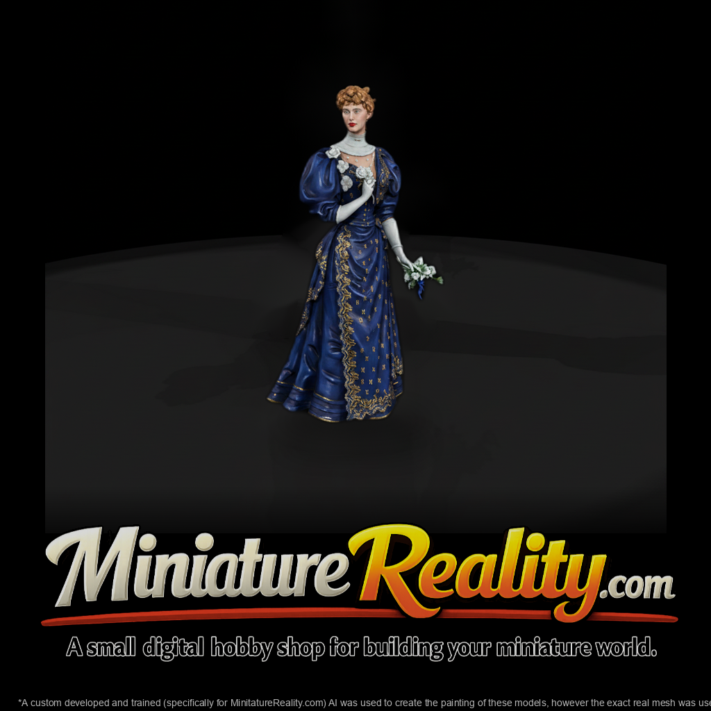 Edwardian Lady in Evening Gown