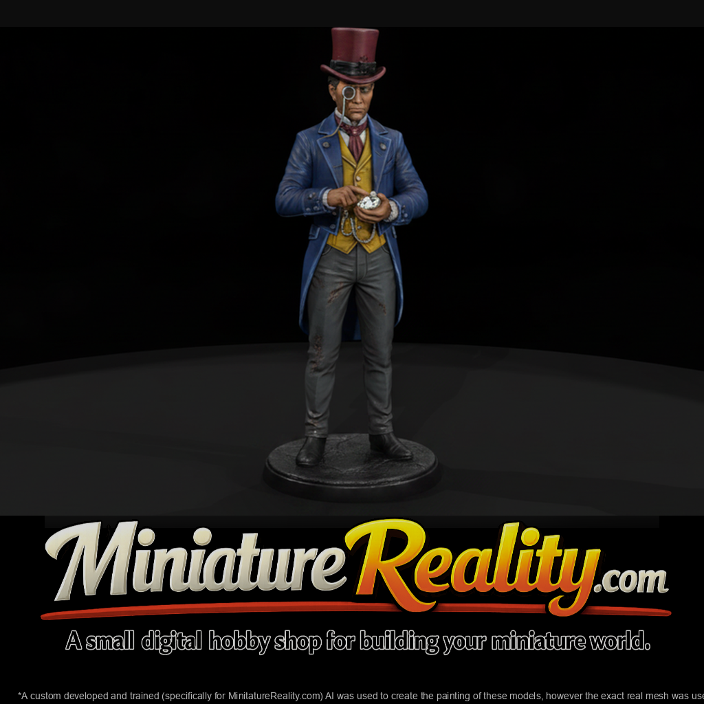 Victorian Gentleman with Monocle and Pocket Watch