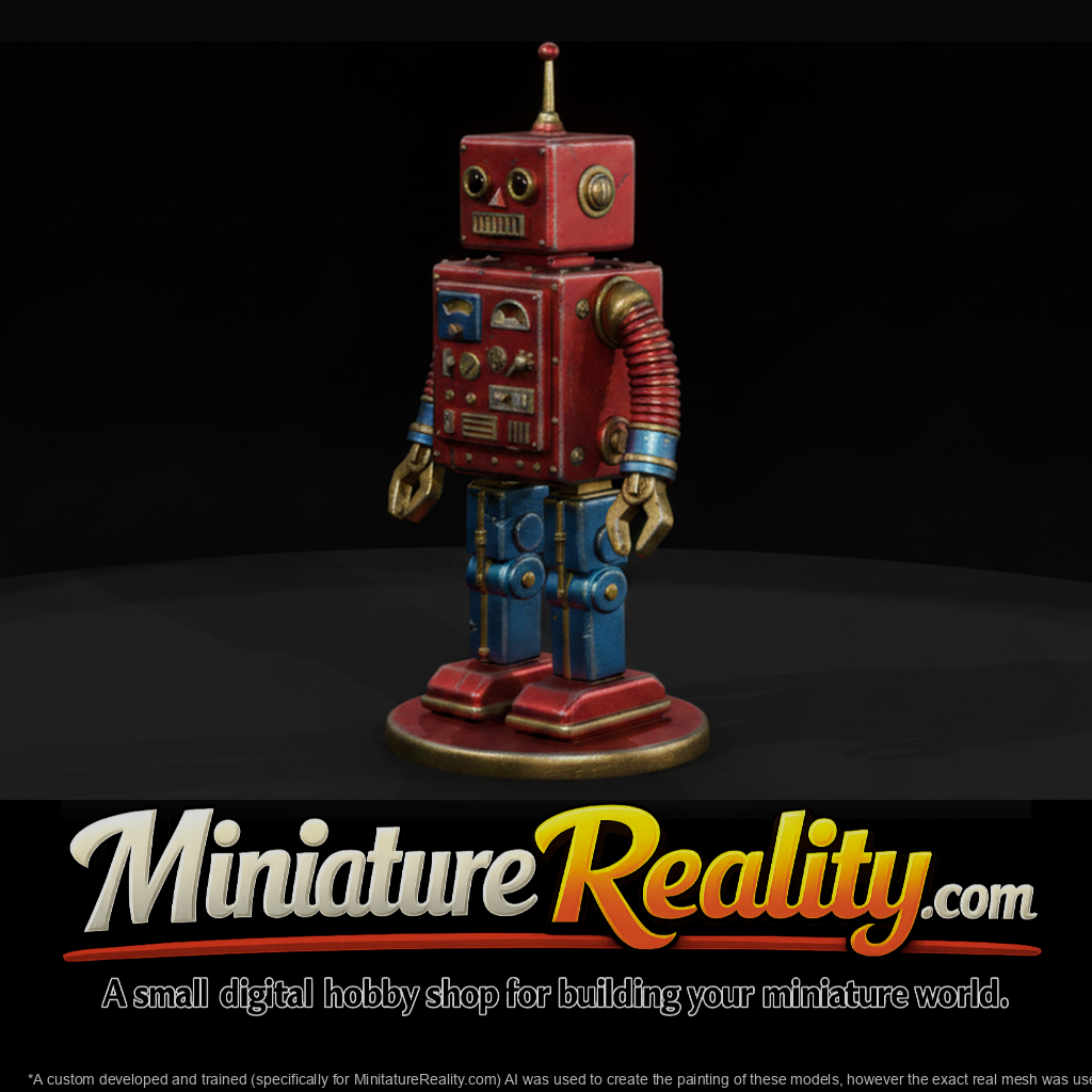 Vintage Tin Wind-Up Toy Robot