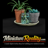 Stylized low poly potted plant propagation set HH6ZQXH6 miniature, three-quarter view — thumbnail 1