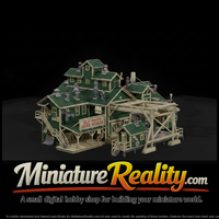 Model Railroad Factory Building, three-quarter view — thumbnail 1