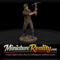 1880s Underground Miner Swinging a Pick — thumbnail 1