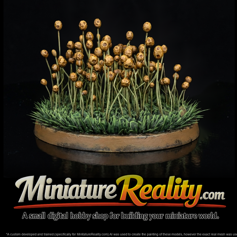 Low-Poly Grass Seed Tuft
