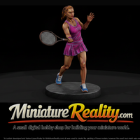 Woman Tennis Player Mid-Forehand — thumbnail 1