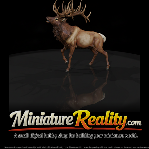 male-elk-3d-model