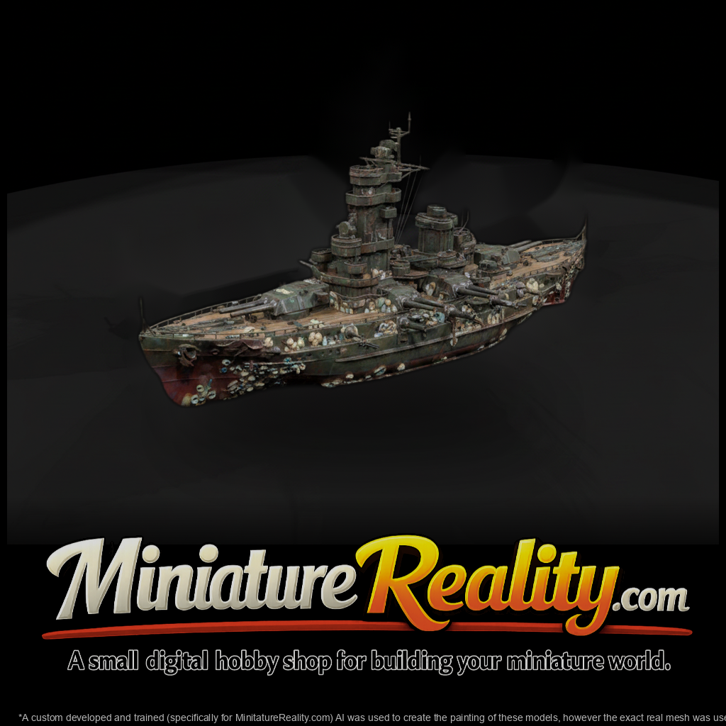 Barnacle Covered World War Two Battleship
