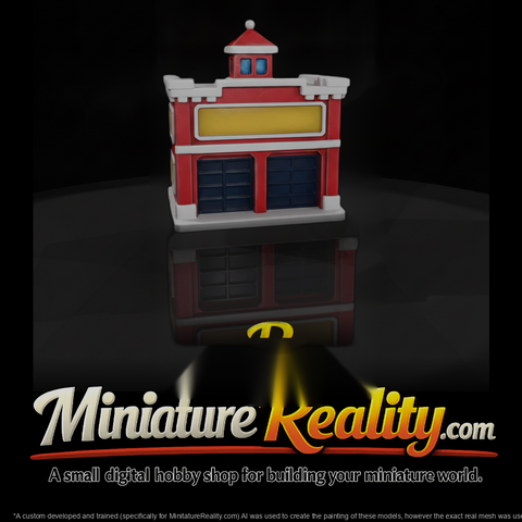 Mr Toyprops 100 001 076 Toy Fire Station Playset