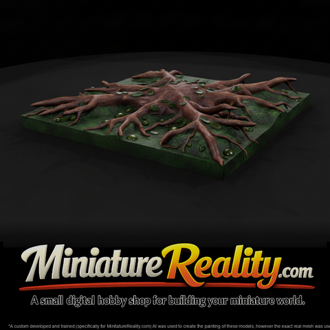 Sculpted Tree Root Terrain Tile