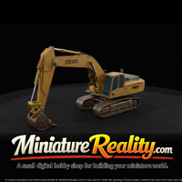 Volvo EC300DL Excavator miniature, three-quarter view — thumbnail 3