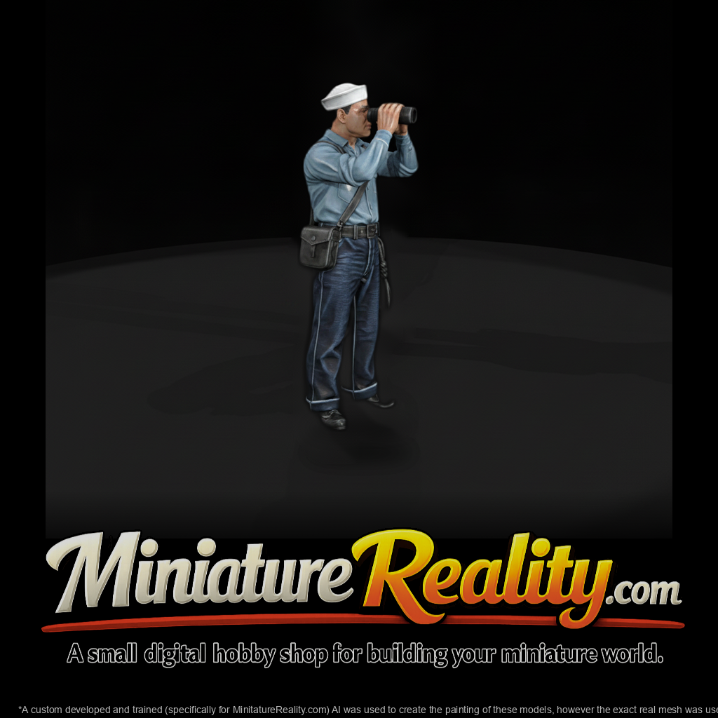 WWII Navy Deck Sailor with Binoculars