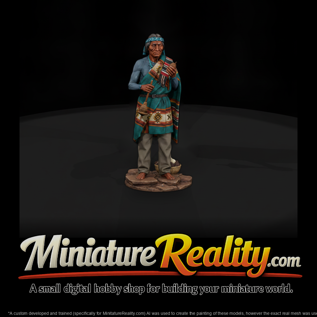 Navajo Elder with Drop Spindle