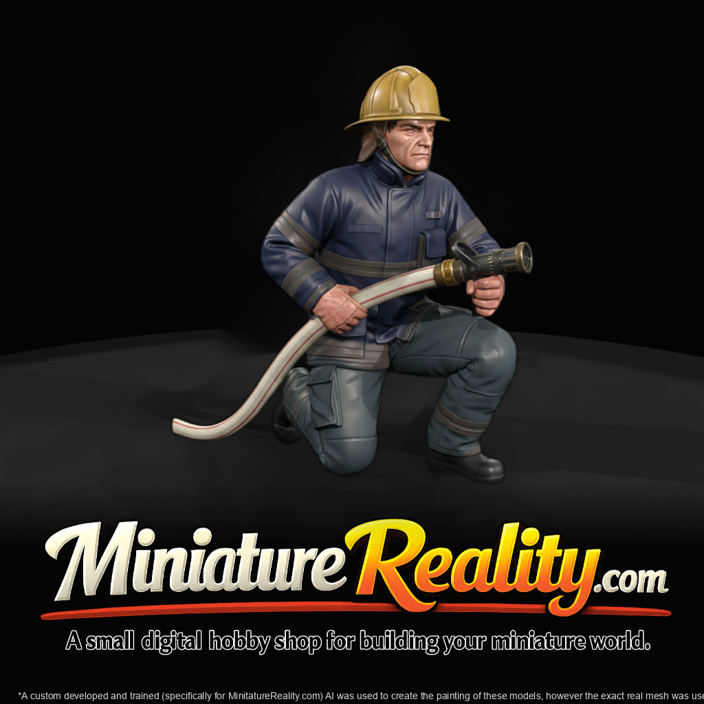 Kneeling Firefighter — Modern Gear