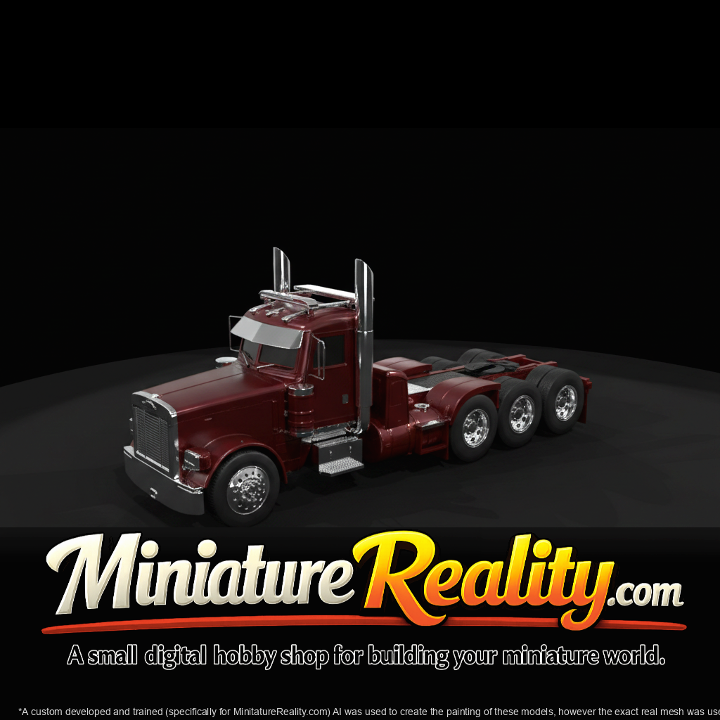 Peterbilt 367 Heavy Haul Truck miniature, three-quarter view