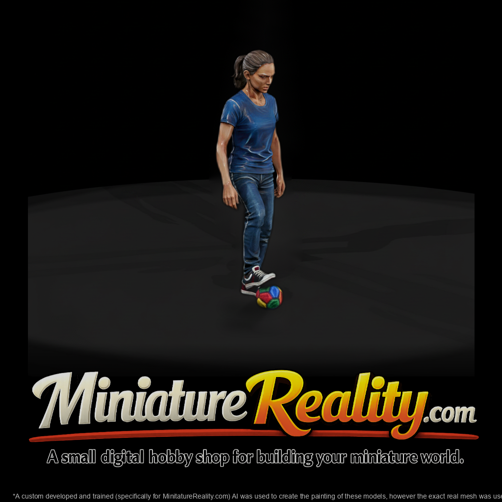 Hacky Sack Player Kicking Footbag