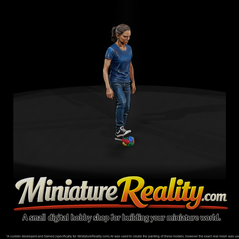Hacky Sack Player Kicking Footbag
