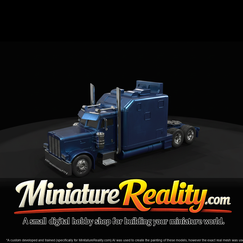 Peterbilt 389 Double Eagle miniature, three-quarter view