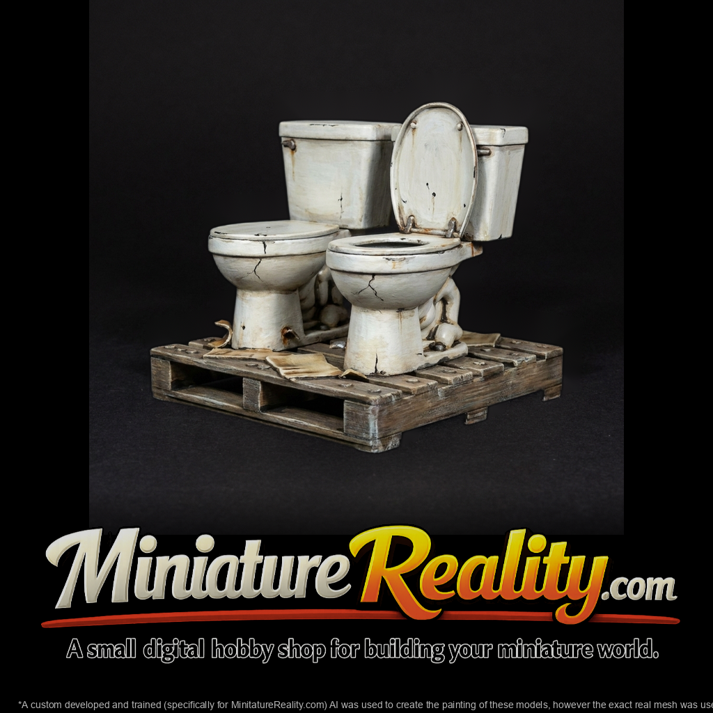 worn-twin-toilets-on-wooden-pallet-3d-printable-prop-617118