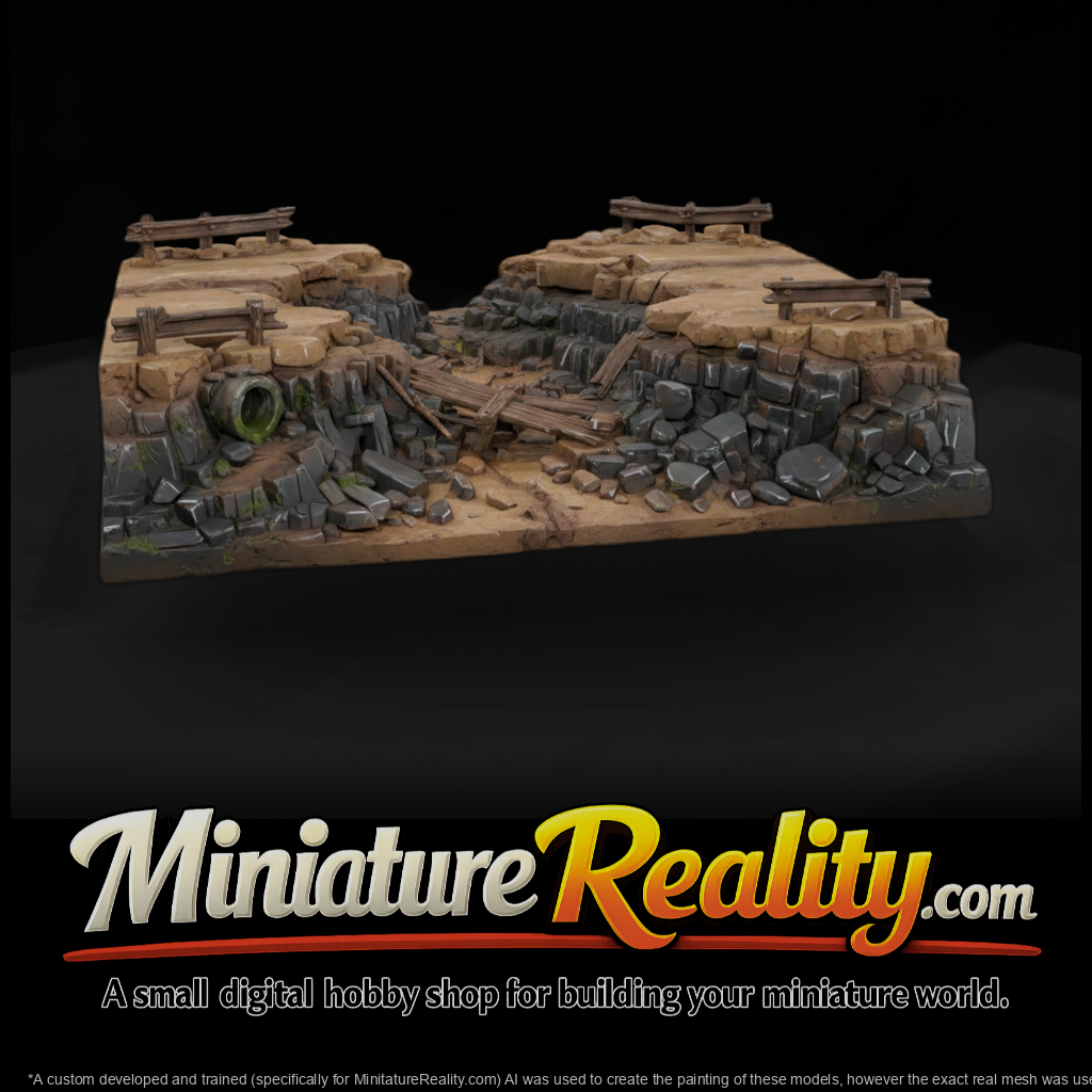 Washed-Out Road Gap Terrain