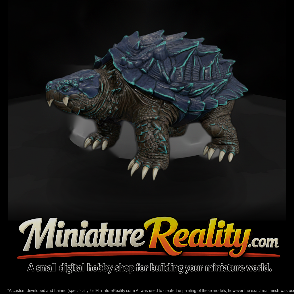 Stylized Fantasy Armored Snapping Turtle 3D Miniat