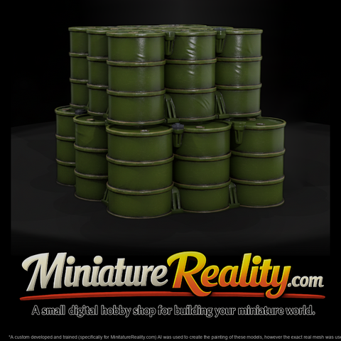 Mil 195 Vietnam Fuel Drum Stack