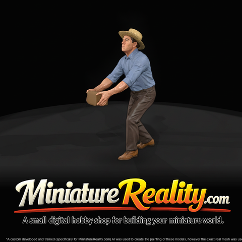 Amish Man Carrying Basket