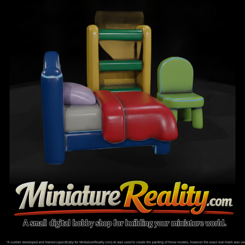 Mr Toyprops 100 001 073 Tiny Room Playset