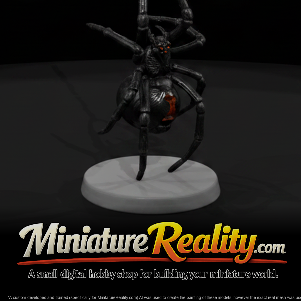 Black Widow Spider on a Silk Strand