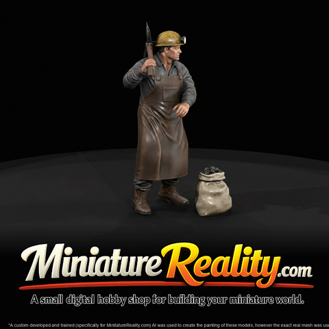 Standing Standing Miner (Helmet & Lamp) (Helmet & Lamp)