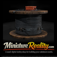 Industrial Fiber-Optic Cable Spool miniature, three-quarter view — thumbnail 2