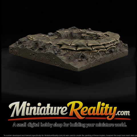 Sandbagged Foxhole Gun Pit